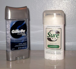 Gillette vs. Sure antiperspirant