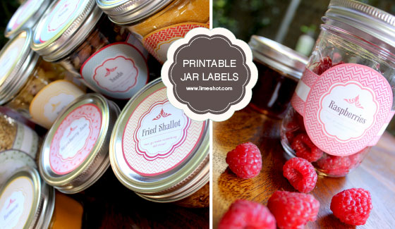 Free mason jar labels from LimeShot.com